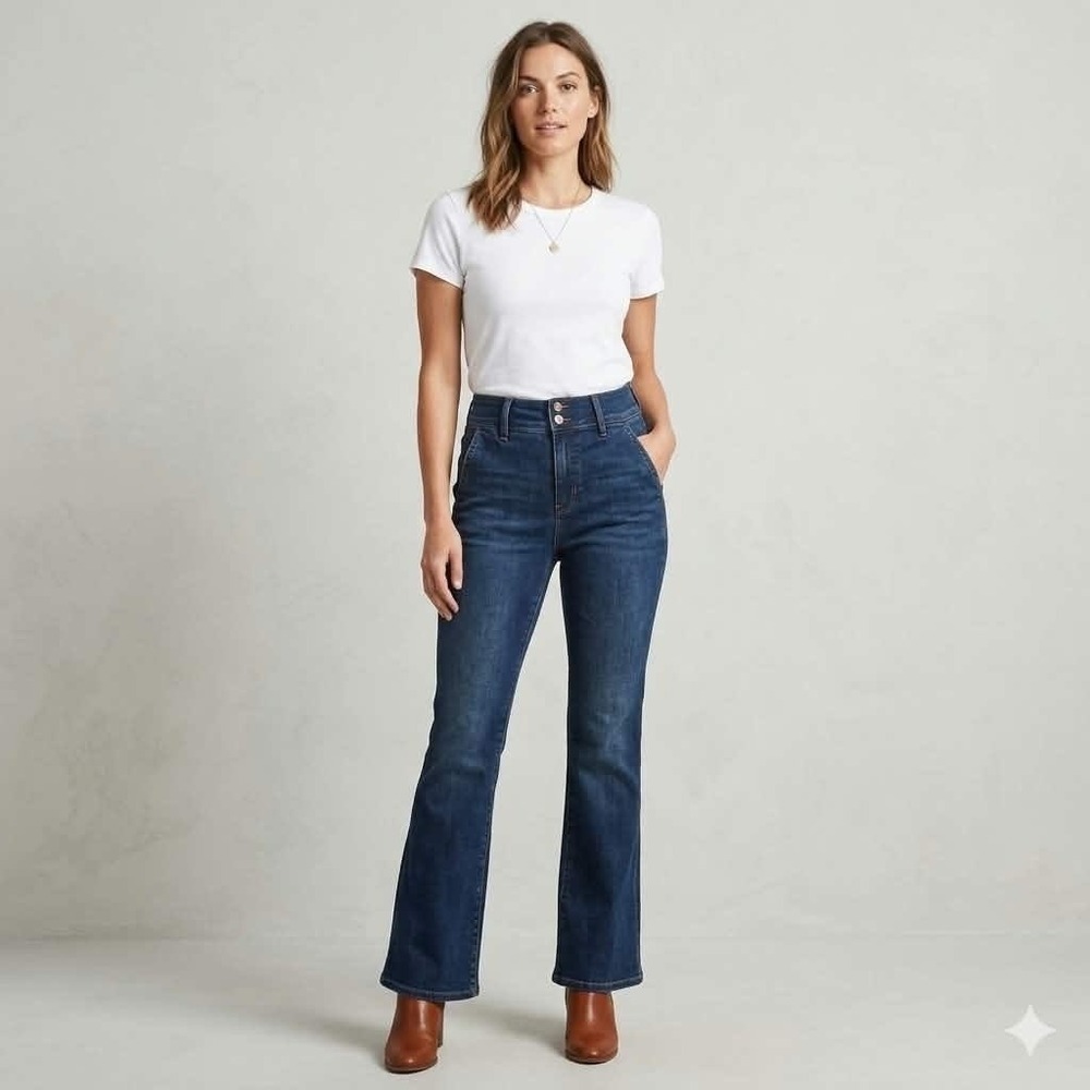 Nicole Miller New York Soho High Rise Bootcut Jeans Dark Wash Blue Women Size 4